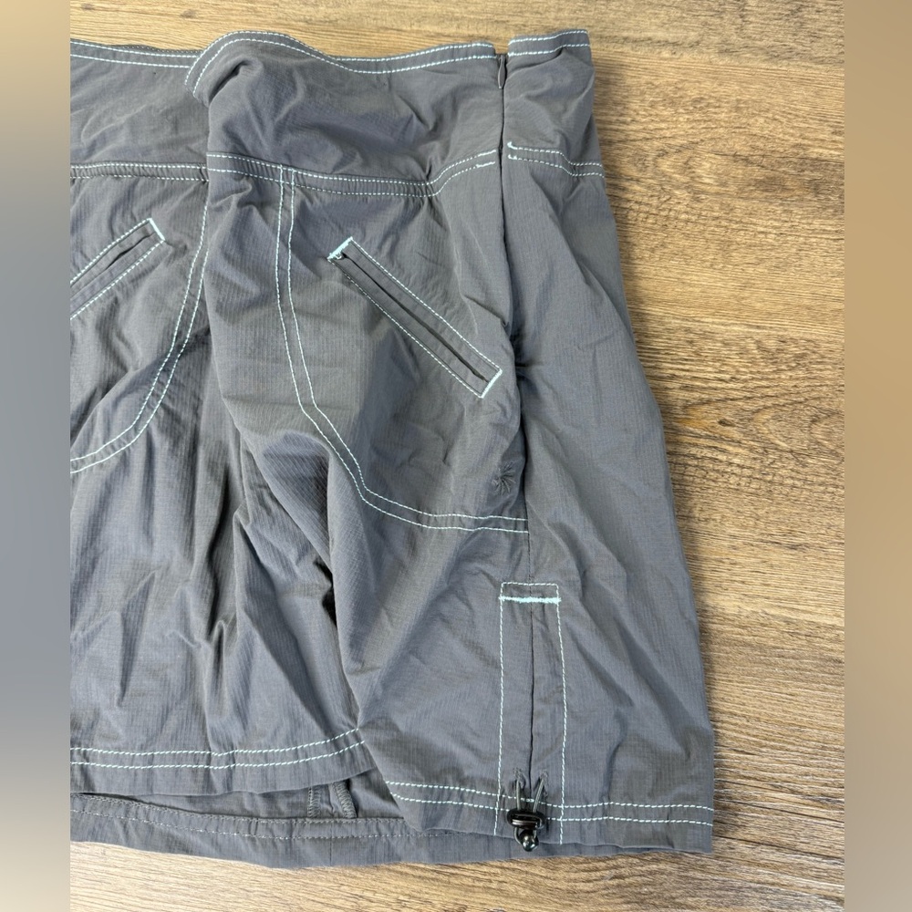 Athleta Women's Ripstop Nylon Skort Skirt Shorts Gray 903689 Cinch Size 4 - Picture 6 of 10